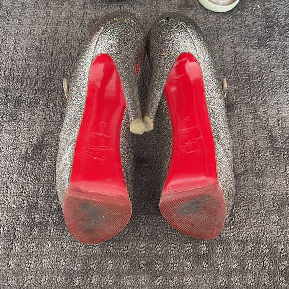 Christian Louboutin Glitter Platform Mary Janes size 39 - Picture 12 of 13